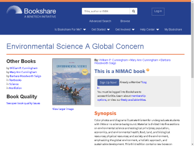 Thumbnail for Environmental Science A Global Concern resource