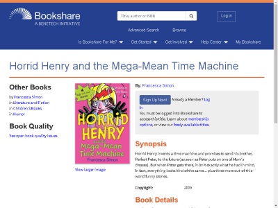 Thumbnail for Horrid Henry and the Mega-Mean Time Machine resource
