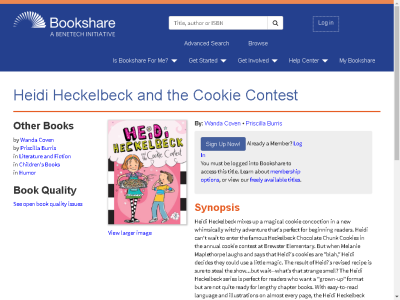 Thumbnail for Heidi Heckelbeck and the Cookie Contest resource