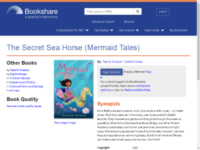 Thumbnail for The Secret Sea Horse (Mermaid Tales) resource