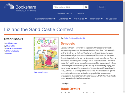 Thumbnail for Liz and the Sand Castle Contest resource
