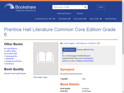 Thumbnail for Prentice Hall Literature Common Core Edition Grade 6 resource