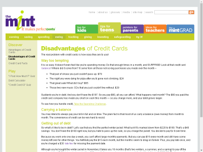 Thumbnail for Disadvantages of Credit Cards resource