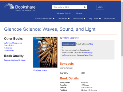 Thumbnail for Glencoe Science: Waves, Sound, and Light resource