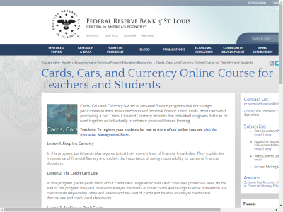 Thumbnail for Cards, Cars and Currency Online Course for Teachers and Students resource