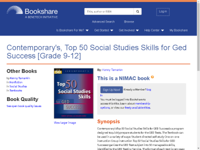 Thumbnail for Contemporary's, Top 50 Social Studies Skills for Ged Success [Grade 9-12] resource