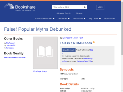 Thumbnail for False! Popular Myths Debunked resource