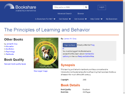 Thumbnail for The Principles of Learning and Behavior resource