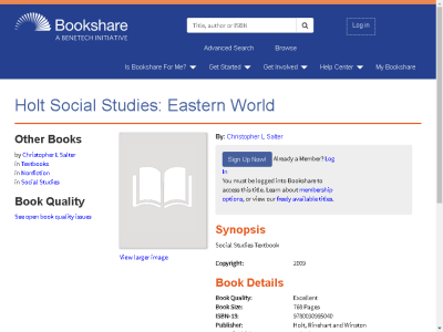 Thumbnail for Holt Social Studies: Eastern World resource