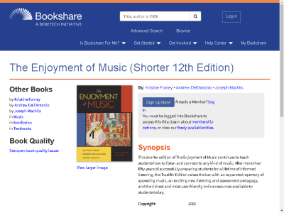 Thumbnail for The Enjoyment of Music (Shorter 12th Edition) resource