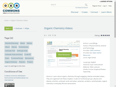 Thumbnail for Organic Chemistry Videos resource