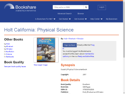 Thumbnail for Holt California: Physical Science resource