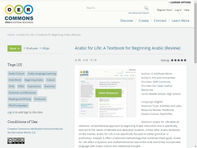 Thumbnail for Arabic for Life: A Textbook for Beginning Arabic (Review) resource