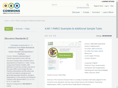 Thumbnail for 4.NF.1 PARCC Examples & Additional Sample Tasks resource