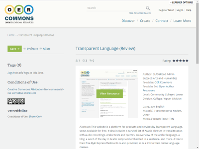 Thumbnail for Transparent Language (Review) resource