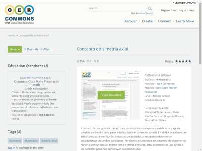 Thumbnail for Concepto de simetría axial resource