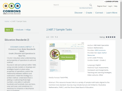 Thumbnail for 2.NBT.7 Sample Tasks resource