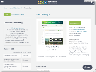 Thumbnail for Read the Signs resource