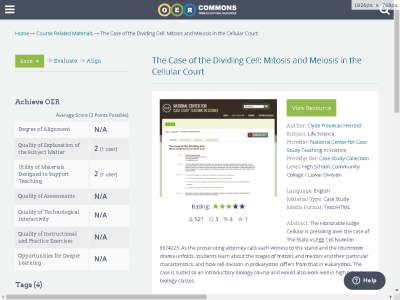Thumbnail for The Case of the Dividing Cell: Mitosis and Meiosis in the Cellular Court resource