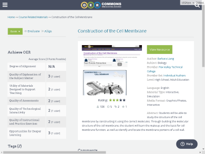 Thumbnail for Construction of the Cell Membrane resource