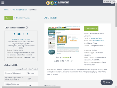 Thumbnail for ABC Match resource