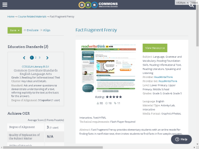 Thumbnail for Fact Fragment Frenzy resource