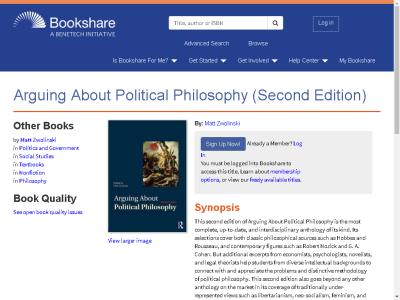 Thumbnail for Arguing About Political Philosophy (Second Edition) resource