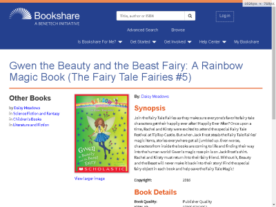 Thumbnail for Gwen the Beauty and the Beast Fairy: A Rainbow Magic Book (The Fairy Tale Fairies #5) resource