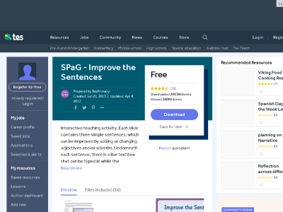 Thumbnail for SPaG - Improve the Sentences resource