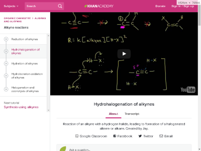 Thumbnail for Hydrohalogenation of alkynes resource