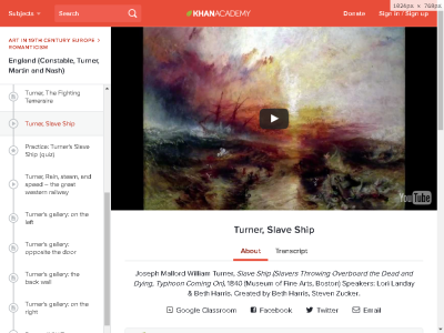Thumbnail for Turner, Slave Ship resource