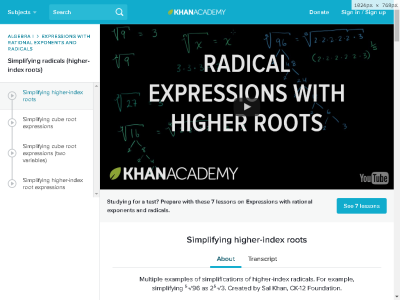 Thumbnail for The relationship between radicals and unit-fraction exponents resource