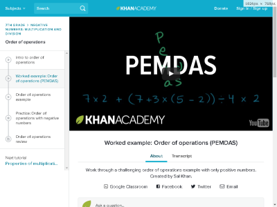 Thumbnail for Order of operations: PEMDAS resource