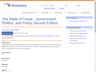 Thumbnail for The State of Texas : Government, Politics, and Policy Second Edition resource