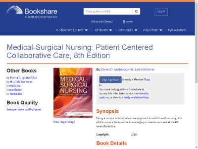 Thumbnail for Medical-Surgical Nursing: Patient Centered Collaborative Care, 8th Edition resource