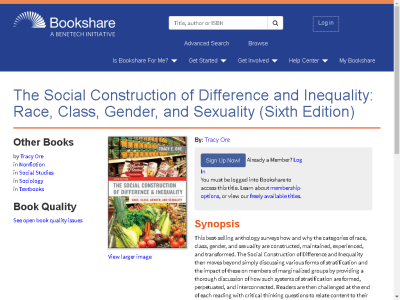 Thumbnail for The Social Construction of Difference and Inequality: Race, Class, Gender, and Sexuality (Sixth Edition) resource