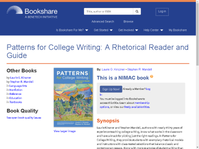 Thumbnail for Patterns for College Writing: A Rhetorical Reader and Guide resource
