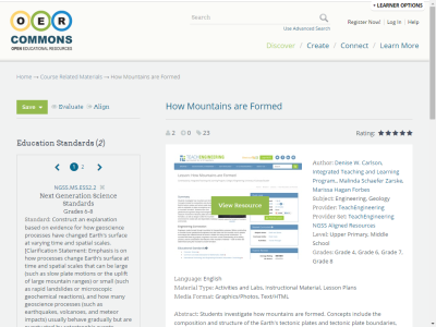 Thumbnail for How Mountains are Formed resource