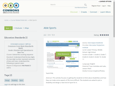 Thumbnail for Able Sports resource