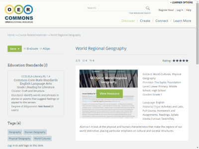 Thumbnail for World Regional Geography resource