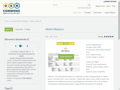 Thumbnail for Metric Measure resource