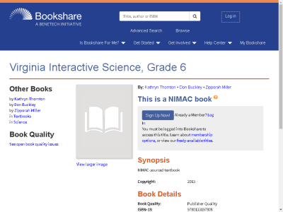 Thumbnail for Virginia Interactive Science, Grade 6 resource