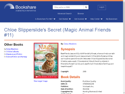 Thumbnail for Chloe Slipperslide's Secret (Magic Animal Friends #11) resource