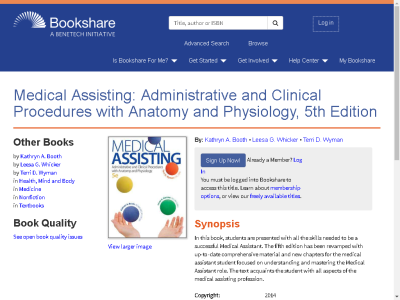 Thumbnail for Medical Assisting: Administrative and Clinical Procedures with  Anatomy and Physiology, 5th Edition resource
