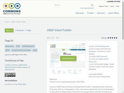 Thumbnail for DRDP Infant/Toddler resource