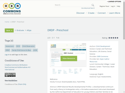 Thumbnail for DRDP - Preschool resource