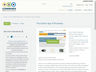 Thumbnail for The Golden Age of Broadway resource