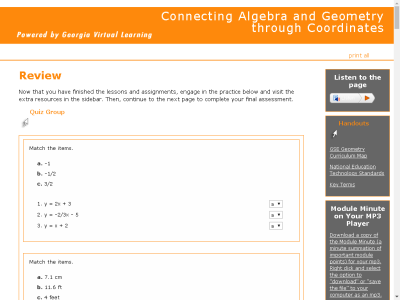 Thumbnail for Connecting Algebra and Geometry through Coordinates resource