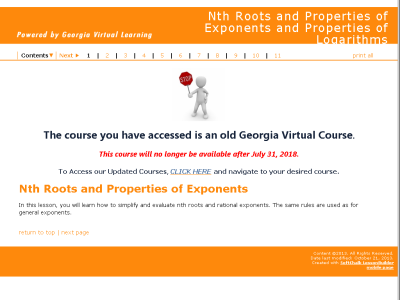 Thumbnail for Nth Roots and Properties of Exponents and Properties of Logarithms resource
