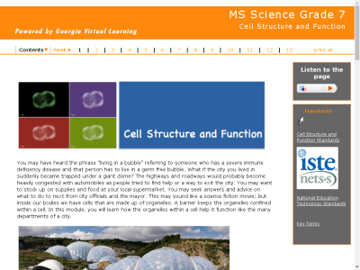 Thumbnail for MS Science Grade 7 : Cell Structure and Function resource
